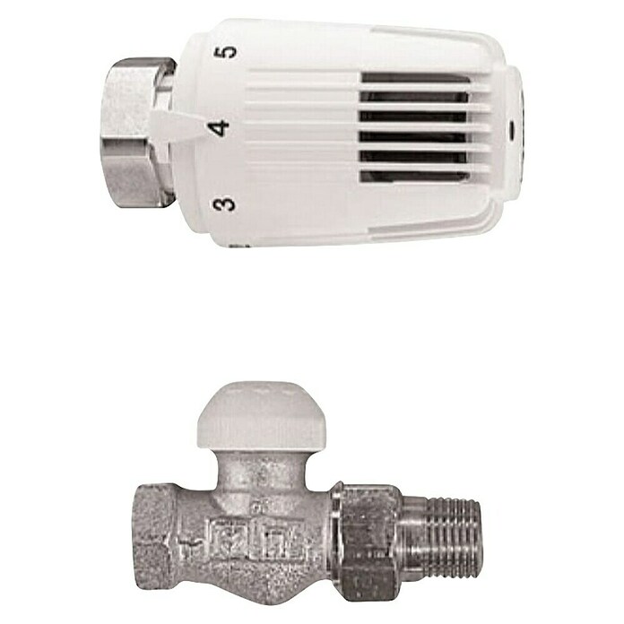 Herz Termostatska glava in ravni ventil v setu  (Bela) | 4115 - Thermostatventile | DCEB - Heizkörper | DCE - Heizung | DC - Sanitärinstallation | D - Sanitär | BAUHAUS