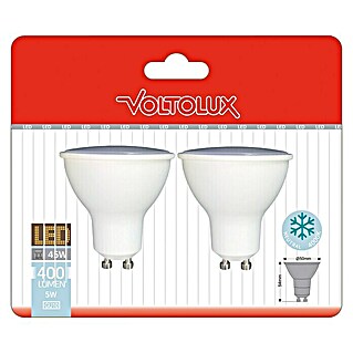Voltolux Bombilla LED (2 ud., GU10, 5 W, Color de luz: Blanco neutro, No regulable)