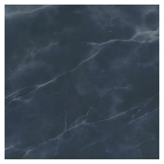 Atlas Concorde Solution Marble Vison Feinsteinzeugfliese Onice Blue - 60 x 60 cm, Blau, Glänzend - Dunkelgraue Marmorfliese mit feinen, hellen Adern, ideal für elegante Innenräume. Hochwertiges Material für stilvolle Wand- oder Bodenbeläge.
