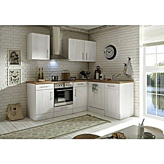Respekta Premium Kutna kuhinja Anton (Š x D: 220 x 172 cm, Bijele boje, S električnim uređajima)