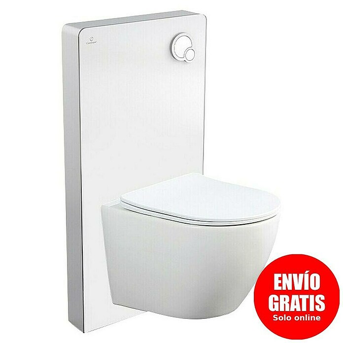 Set WC suspendido Cristal Pisa (Sin borde de descarga, Blanco, 2 pzs.) | BAUHAUS