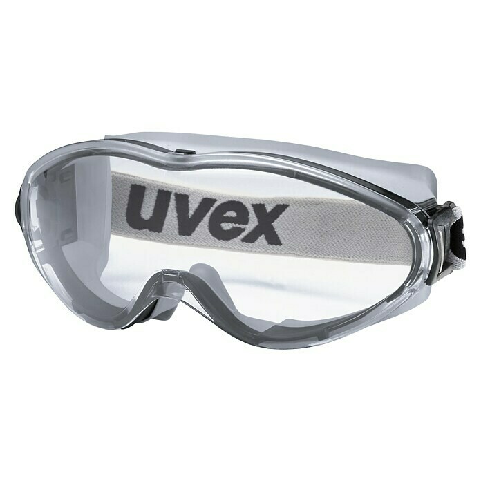 Uvex Schutzbrille (Transparent, Breites Befestigungsband)