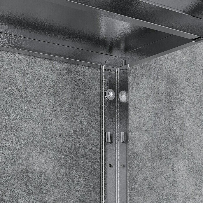 Regalux Metallregal (45 x 100 x 188 cm, Traglast: 65 kg/Boden, Silber)