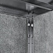 Regalux Metallregal (45 x 100 x 188 cm, Traglast: 65 kg/Boden, Silber)
