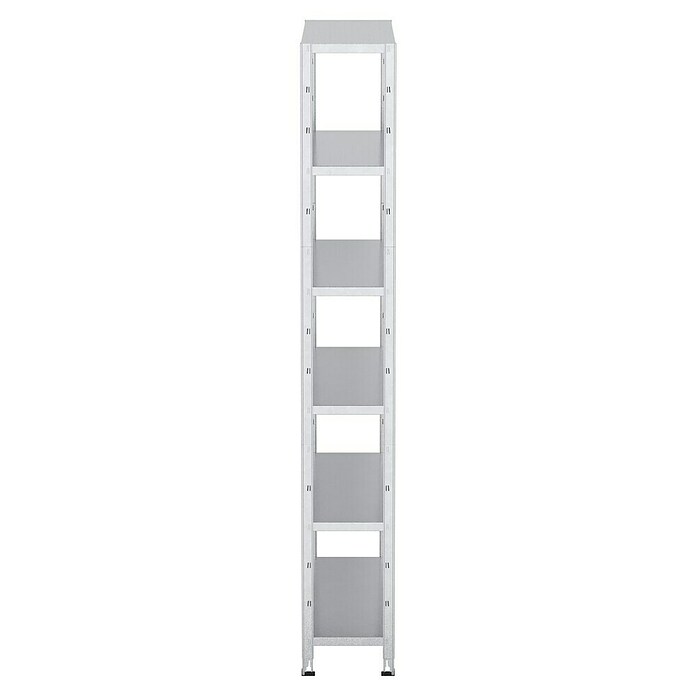 Regalux Aktenregal Office 100 (30 x 100 x 209 cm, Traglast: 60 kg/Boden, Weiß)