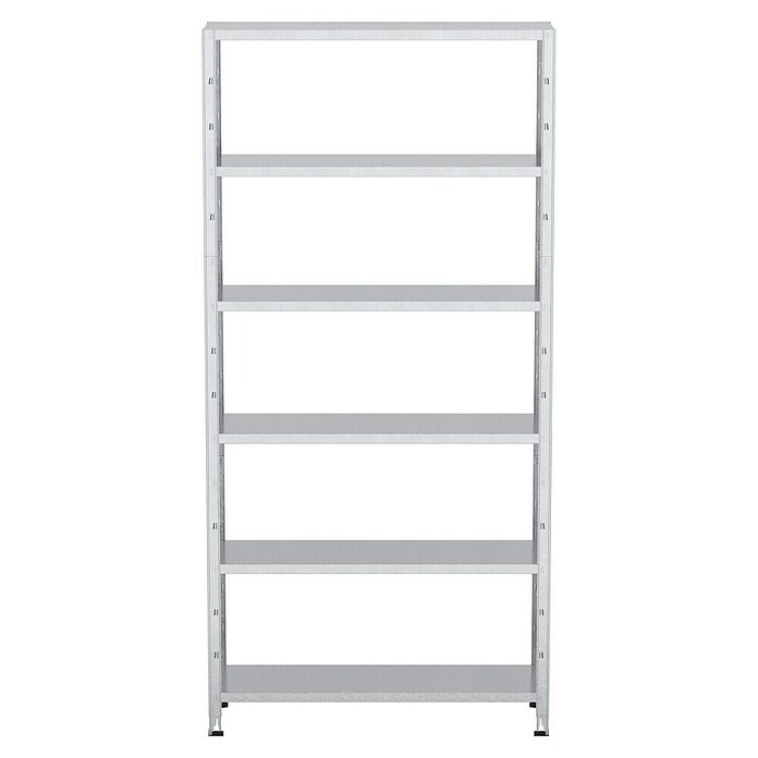 Regalux Aktenregal Office 100 (30 x 100 x 209 cm, Traglast: 60 kg/Boden, Weiß)