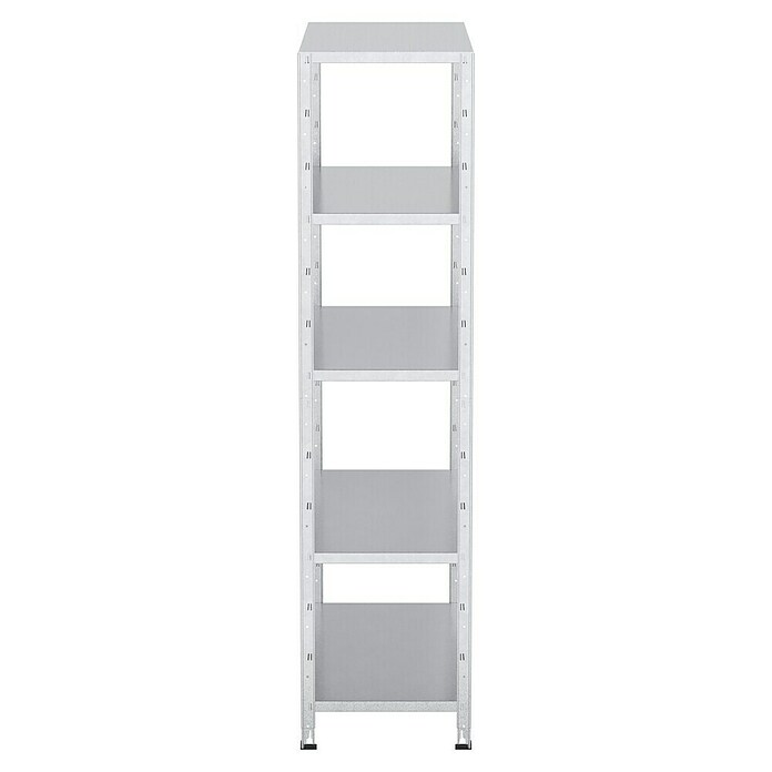Regalux Metallregal (45 x 100 x 188 cm, Traglast: 65 kg/Boden, Silber)