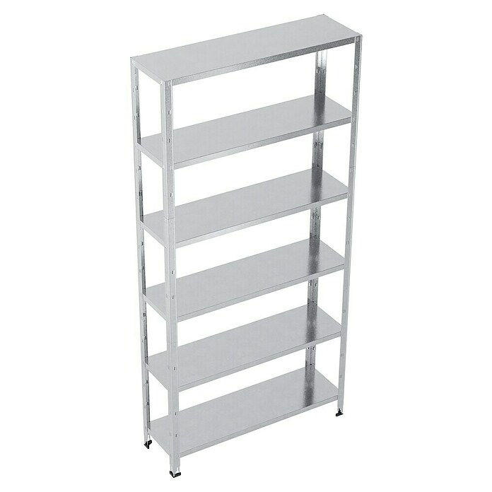Regalux Aktenregal Office 100 (30 x 100 x 209 cm, Traglast: 60 kg/Boden, Weiß)