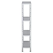 Regalux Metallregal (30 x 84 x 160 cm, Traglast: 40 kg/Boden, Silber)