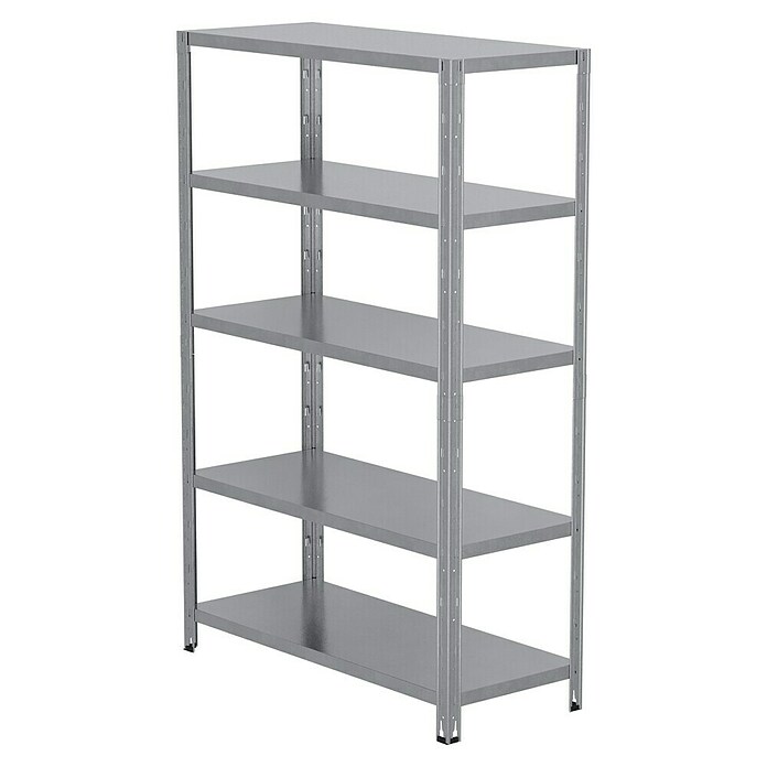 Regalux Regal za velike obremenitve  (V x Š x G: 188 x 120 x 50 cm, Nosilnost na polico: 200 kg, Število polic: 5 kos, Priklop) | 1230 - Metallregale | AAFA - Regale | AAF - Regalsysteme | AA - Eisenwaren | A - Eisenwaren | BAUHAUS