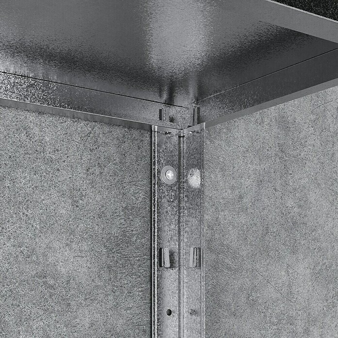 Regalux Metallregal (30 x 84 x 160 cm, Traglast: 40 kg/Boden, Silber)