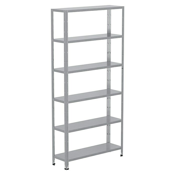 Regalux Aktenregal Office 100 (30 x 100 x 209 cm, Traglast: 60 kg/Boden, Weiß)