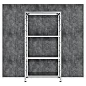 Regalux Metallregal (30 x 84 x 160 cm, Traglast: 40 kg/Boden, Silber)