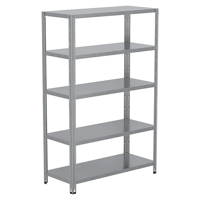 Regalux Regal za velike obremenitve  (V x Š x G: 188 x 120 x 50 cm, Nosilnost na polico: 200 kg, Število polic: 5 kos, Priklop) | 1230 - Metallregale | AAFA - Regale | AAF - Regalsysteme | AA - Eisenwaren | A - Eisenwaren | BAUHAUS