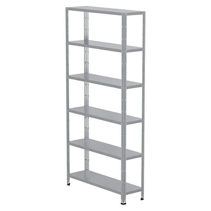 Regalux Aktenregal Office 100 (30 x 100 x 209 cm, Traglast: 60 kg/Boden, Weiß)