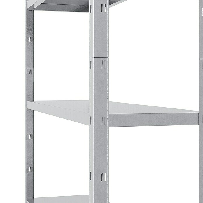 Regalux Aktenregal Office 100 (30 x 100 x 209 cm, Traglast: 60 kg/Boden, Weiß)