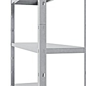 Regalux Aktenregal Office 100 (30 x 100 x 209 cm, Traglast: 60 kg/Boden, Weiß)