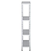 Regalux Metallregal (30 x 84 x 160 cm, Traglast: 40 kg/Boden, Silber)