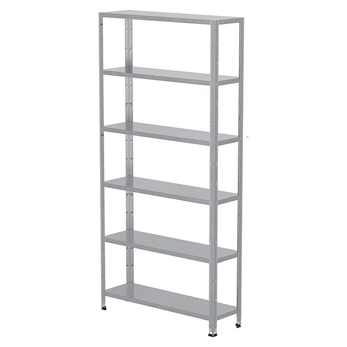 Regalux Aktenregal Office 100 (30 x 100 x 209 cm, Traglast: 60 kg/Boden, Weiß)