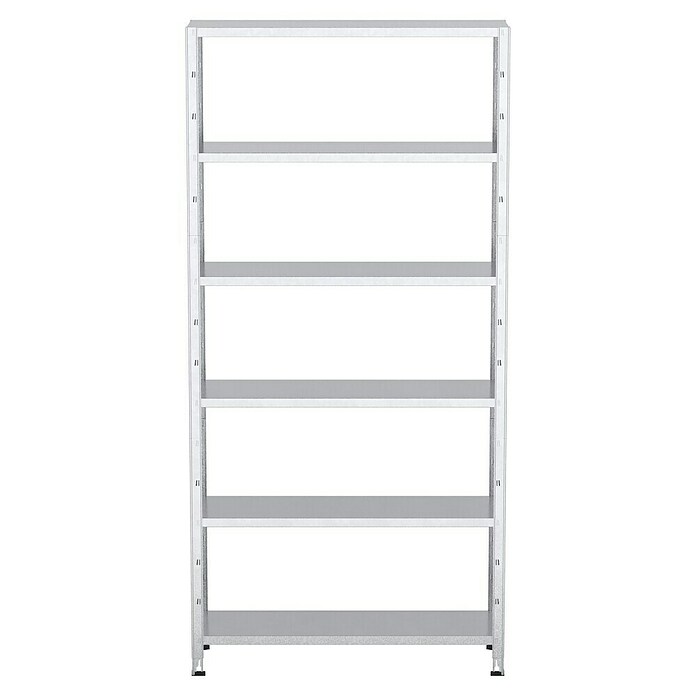 Regalux Aktenregal Office 100 (30 x 100 x 209 cm, Traglast: 60 kg/Boden, Weiß)