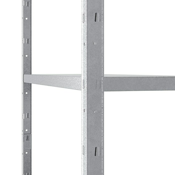 Regalux Metallregal (30 x 84 x 160 cm, Traglast: 40 kg/Boden, Silber)