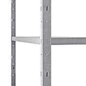 Regalux Metallregal (30 x 84 x 160 cm, Traglast: 40 kg/Boden, Silber)