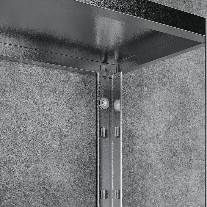 Regalux Aktenregal Office 100 (30 x 100 x 209 cm, Traglast: 60 kg/Boden, Weiß)
