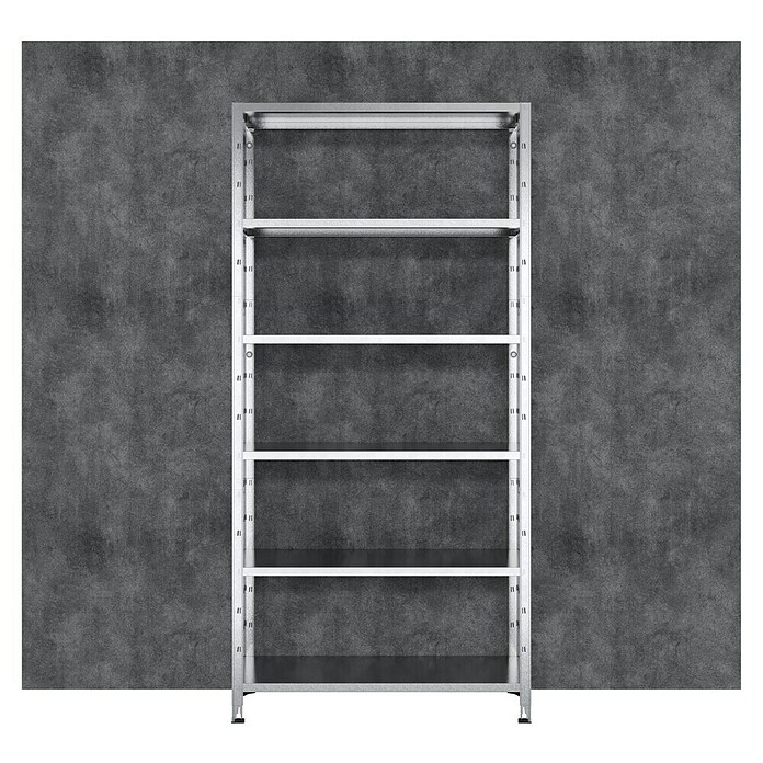 Regalux Aktenregal Office 100 (30 x 100 x 209 cm, Traglast: 60 kg/Boden, Weiß)