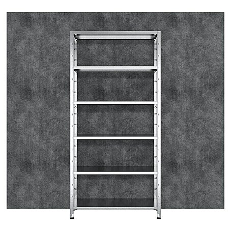 Regalux Aktenregal Office 100 (H x B x T: 209 x 100 x 30 cm, Traglast pro Boden: 60 kg, Anzahl Böden: 6 Stk., Stecken, Weiß)