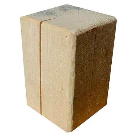 Bloque de madera maciza cuadrado