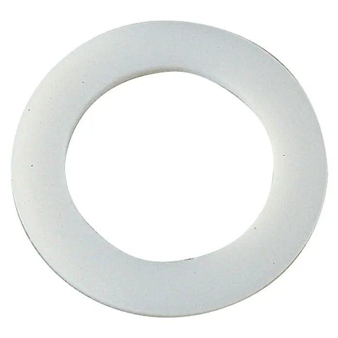 Junta de teflón para hembra normal y racor loco - Características del diseño: 1″, 6 ud. - Un anillo de sellado blanco, un elemento simple pero esencial para conexiones seguras y cierres herméticos en diversas aplicaciones.