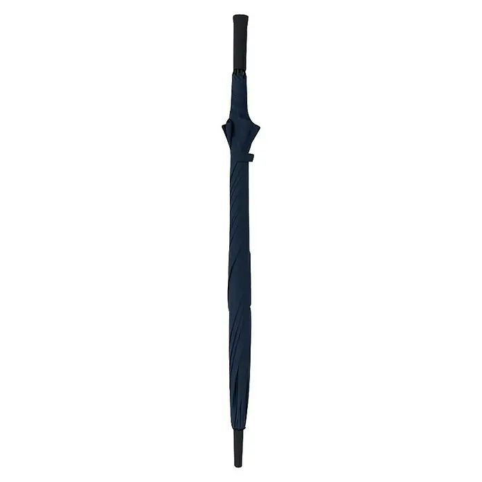 Doppler Regenschirm Zero - Deep Blue, Durchmesser Bespannung: 128 cm, Länge: 96 cm - Hier ist ein geschlossener Regenschirm in dunklem Marineblau. Das robuste Design verspricht Zuverlässigkeit und Stil bei jedem Wetter.