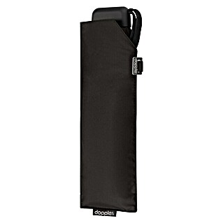 Doppler Taschenschirm Carbonsteel (Schwarz, Durchmesser Bespannung: 90 cm, Länge: 23 cm)