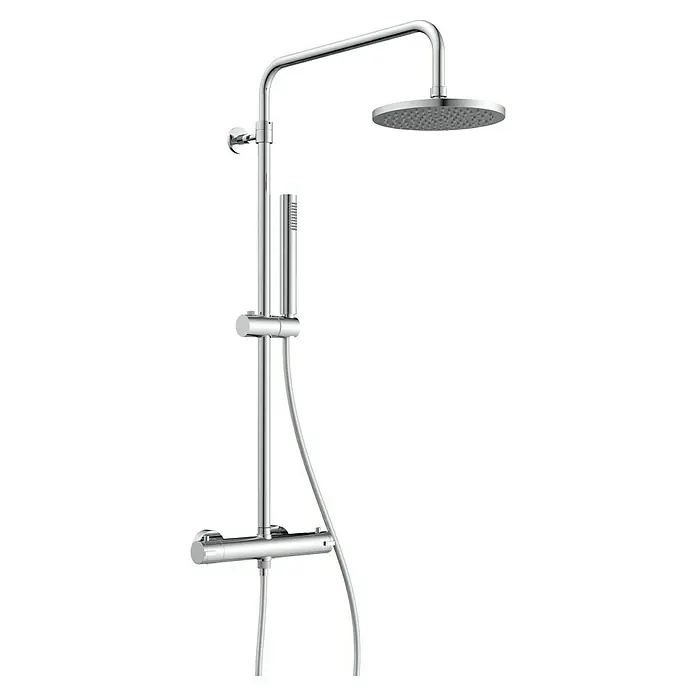 Mixomat Duschsystem Orlando - Höhe: 118 cm, Chrom, Glänzend - Duschsäule aus Chrom mit großem Kopf und Handbrause für ein luxuriöses Duscherlebnis. Das moderne Design ist ein echter Hingucker im Badezimmer.