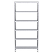 Regalux Aktenregal Office 100 (H x B x T: 209 x 100 x 30 cm, Traglast pro Boden: 60 kg, Anzahl Böden: 6 Stk., Stecken, Weiß) | BAUHAUS