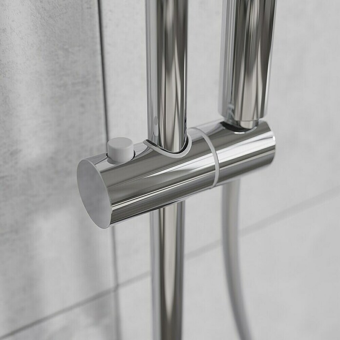 Mixomat Sustav tuš garniture  (Visina: 118 cm, Srebrna, Sjaj) | BAUHAUS
