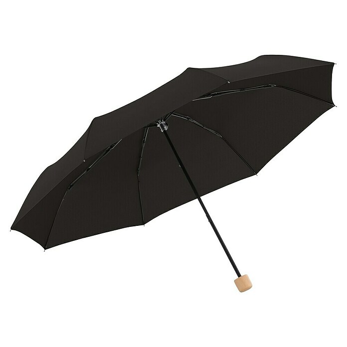 Doppler Taschenschirm Nature (Simple Black, Durchmesser Bespannung: 96 cm, Länge: 25 cm) | BAUHAUS
