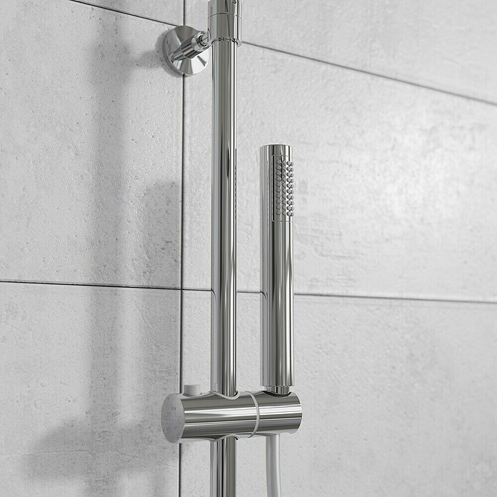 Mixomat Sustav tuš garniture  (Visina: 118 cm, Srebrna, Sjaj) | BAUHAUS