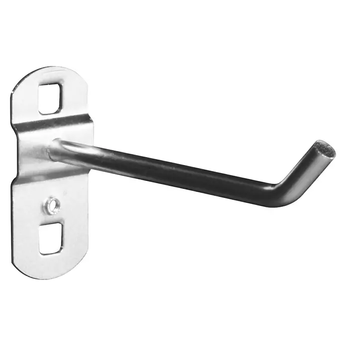 Güde Werkzeughalter - 100 mm - Metallregalhaken zur Warenpräsentation mit robuster Halterung und abgewinkeltem Ende für sicheren Halt.