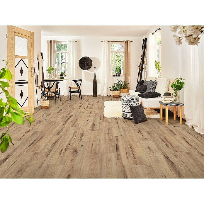 LOGOCLIC Family Laminat bukev Varese  (Rustikalen videz, 1.288 x 195 x 7 mm) | 5137 - Logoclic Family | GCDA - Laminatboden | GCD - Wand Boden Decke Leisten | GC - Wand Boden Decke Leisten | G - Holz/Bauelem | BAUHAUS