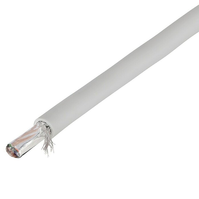 Q-Link UTP-kabel S/FTP - CAT7 (Kabellengte: 50 m, Wit) | BAUHAUS