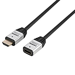 Q-Link HDMI-kabel verlengsnoer (Zilver / Zwart, High Speed, 3 m)