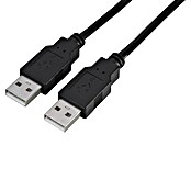 Q-Link USB-kabel male/male - USB 2.0 (USB A-stekker, Zwart, 2 m) | BAUHAUS