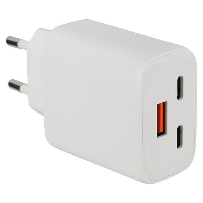 Q-Link Stopcontactinzet met USB 1x USB-A en 2x USB-C (Wit) | BAUHAUS