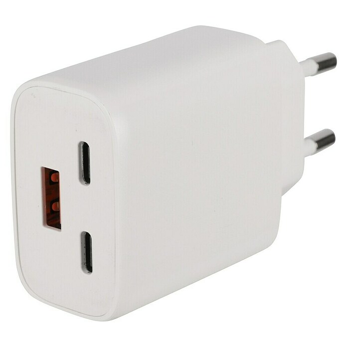 Q-Link Stopcontactinzet met USB 1x USB-A en 2x USB-C (Wit) | BAUHAUS