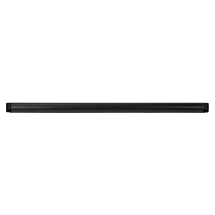 Walteco Rusticline Rohr Tube - Länge: 500 mm, Stahl, Schwarz - Nahaufnahme eines länglichen, dunklen Objekts mit feinen, horizontalen Linien, die eine subtile Textur erzeugen.