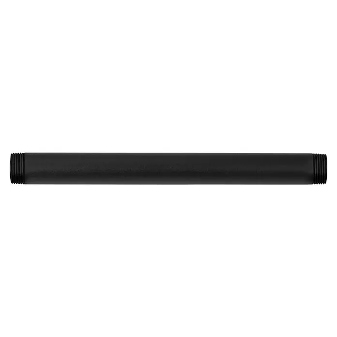 Walteco Rusticline Rohr Tube - Länge: 250 mm, Stahl, Schwarz - Schwarzer Rohrstutzen mit Gewindeenden. Vielseitiges Verbindungsstück für Sanitär- und Heizungssysteme.