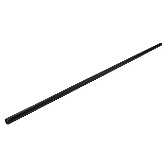 Walteco Rusticline Rohr Tube - Länge: 1.500 mm, Stahl, Schwarz - Dunkelgraue, lange Verlängerungsstange mit Gewinde für verschiedene Anwendungen. Ideal für Lampen und andere Befestigungen.