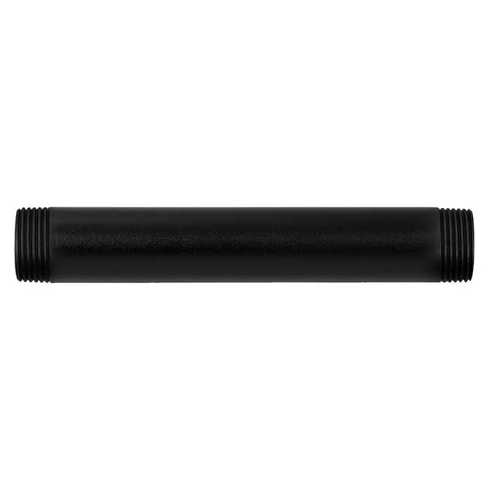 Walteco Rusticline Rohr Tube - Länge: 150 mm, Stahl, Schwarz - Schwarzes Rohrstück mit Gewindeenden für Sanitär- oder Heizungsinstallationen, robust und zuverlässig.