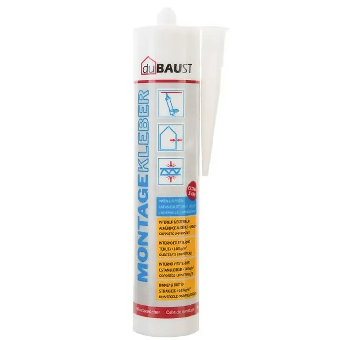 DuBaust Montagekleber Montagekleber - 445 g, Kartusche - Montagekleber von du BAUST, ideal für Innen- und Außenbereiche, bietet starken Halt und universelle Anwendbarkeit.